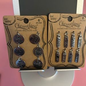 Charmalong bangle bracelet and 14 charms 
Never worn.